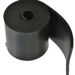 Rubber Strip: Neoprene, 1/4" Thick, 4" Wide, 5.000' Long, Black