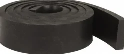 Rubber Strip: Neoprene, 1/2" Thick, 2" Wide, 5.000' Long, Black
