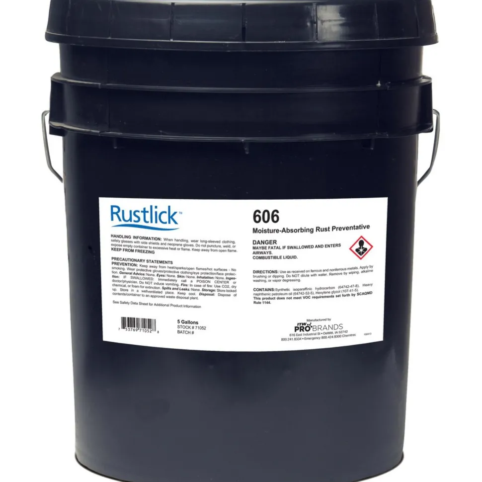Rust & Corrosion Inhibitor: 606, 5 gal Pail