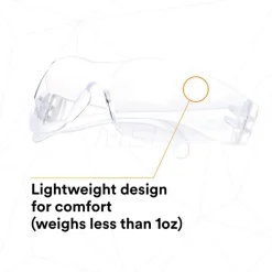 Safety Glasses: Anti-Fog & Scratch-Resistant, Polycarbonate, Clear Lenses, Frameless