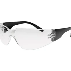 Safety Glasses: Scratch-Resistant, Polycarbonate, Clear Lenses, Frameless