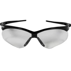 Safety Glasses: Scratch-Resistant, Polycarbonate, Clear Lenses, Full-Framed
