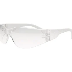 Safety Glasses: Scratch-Resistant, Polycarbonate, Clear Lenses, Frameless