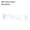 Safety Glasses: Uncoated, Polycarbonate, Clear Lenses, Frameless