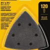 Sanding Sheet: 120 Grit, Aluminum Oxide, Triangle Sandpaper