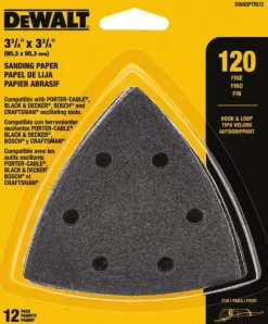 Sanding Sheet: 120 Grit, Aluminum Oxide, Triangle Sandpaper