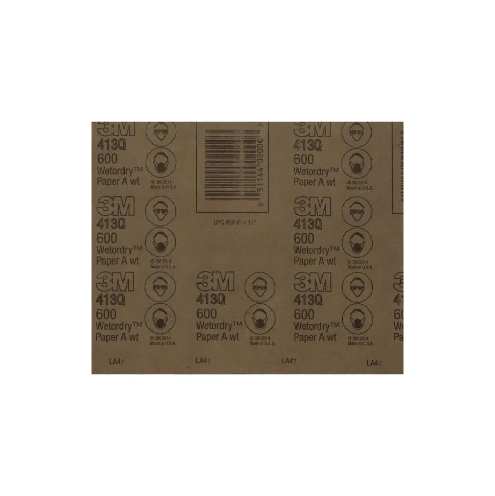 Sanding Sheets: 9" Wide x 11" OAL, 600 Grit, Silicon Carbide