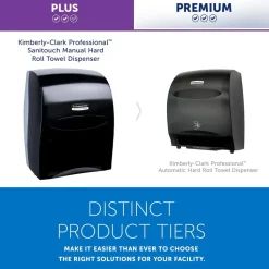 Sanitouch Manual Hard Roll Towel Dispenser, Black, for 1.75