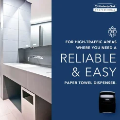 Sanitouch Manual Hard Roll Towel Dispenser, Black, for 1.75
