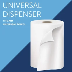 Sanitouch Manual Hard Roll Towel Dispenser, Black, for 1.5