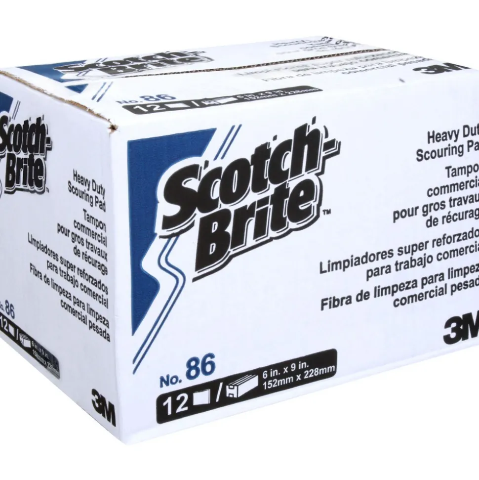 Scotch-Brite™ Heavy Duty Scour Pad 86, 6 in x 9 in, 12/Box
