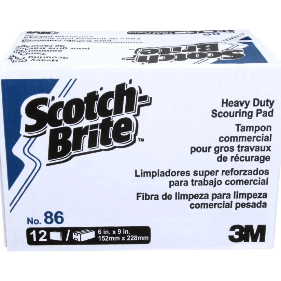 Scotch-Brite™ Heavy Duty Scour Pad 86, 6 in x 9 in, 12/Box