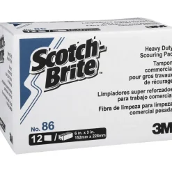 Scotch-Brite™ Heavy Duty Scour Pad 86, 6 in x 9 in, 12/Box