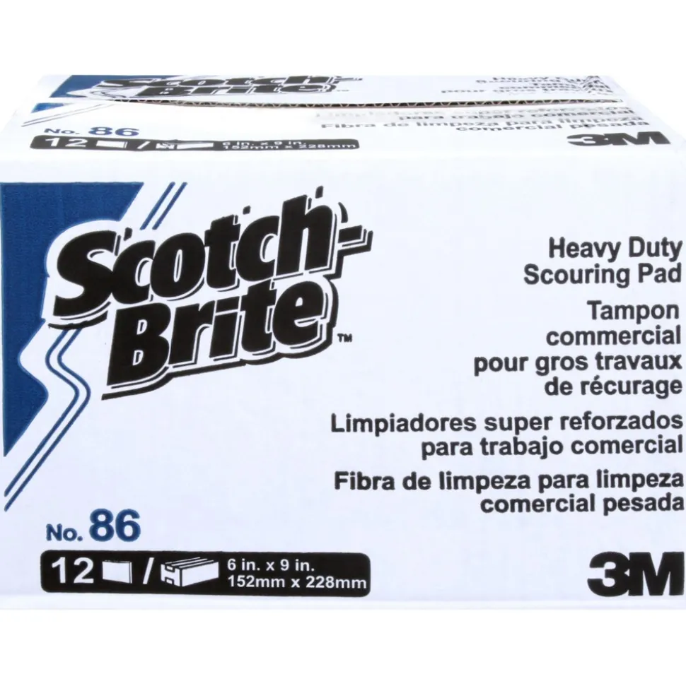 Scotch-Brite™ Heavy Duty Scour Pad 86, 6 in x 9 in, 12/Box