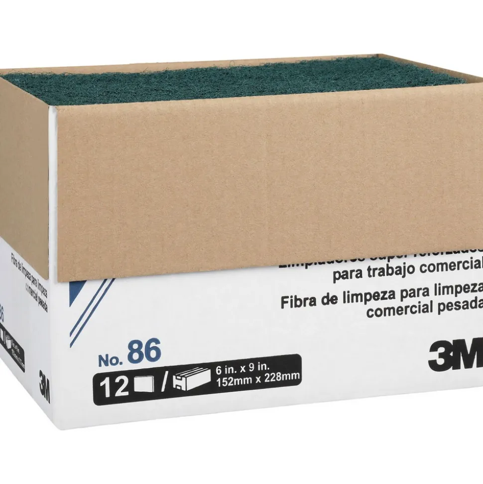 Scotch-Brite™ Heavy Duty Scour Pad 86, 6 in x 9 in, 12/Box