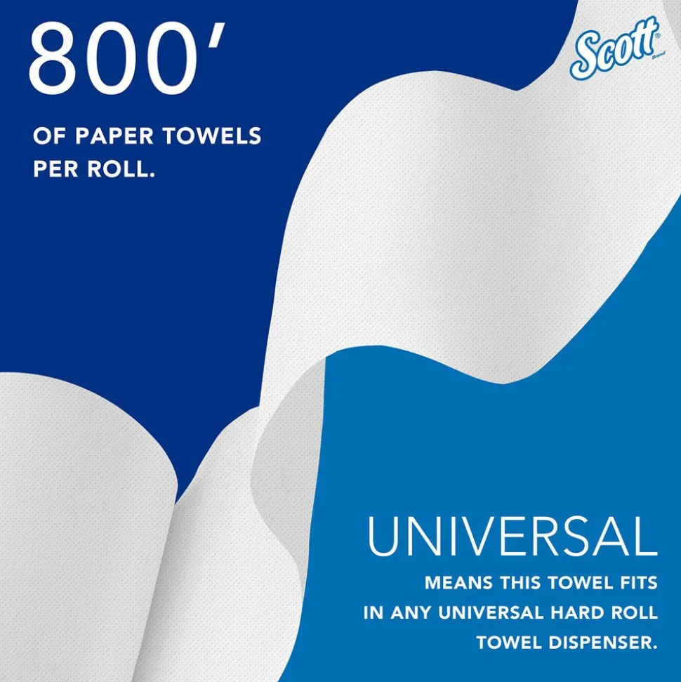 Scott Essential Hard Roll Paper Towels (01040), White
