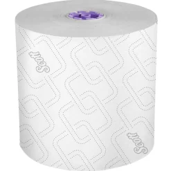 Scott Essential High Capacity Hard Roll Paper Towels with Absorbency Pockets (02001), For Use with Scott Essential Dispenser, Unperforated, White
