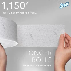 Scott Essential Jumbo Roll Coreless Toilet Paper (07006), 2-ply, White