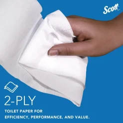 Scott Essential Jumbo Roll (JR) Commercial Toilet Paper (67805), 100% Recycled Fiber, 2-ply, White