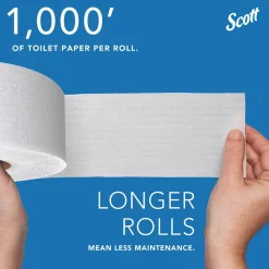 Scott Essential Jumbo Roll (JR) Commercial Toilet Paper (67805), 100% Recycled Fiber, 2-ply, White