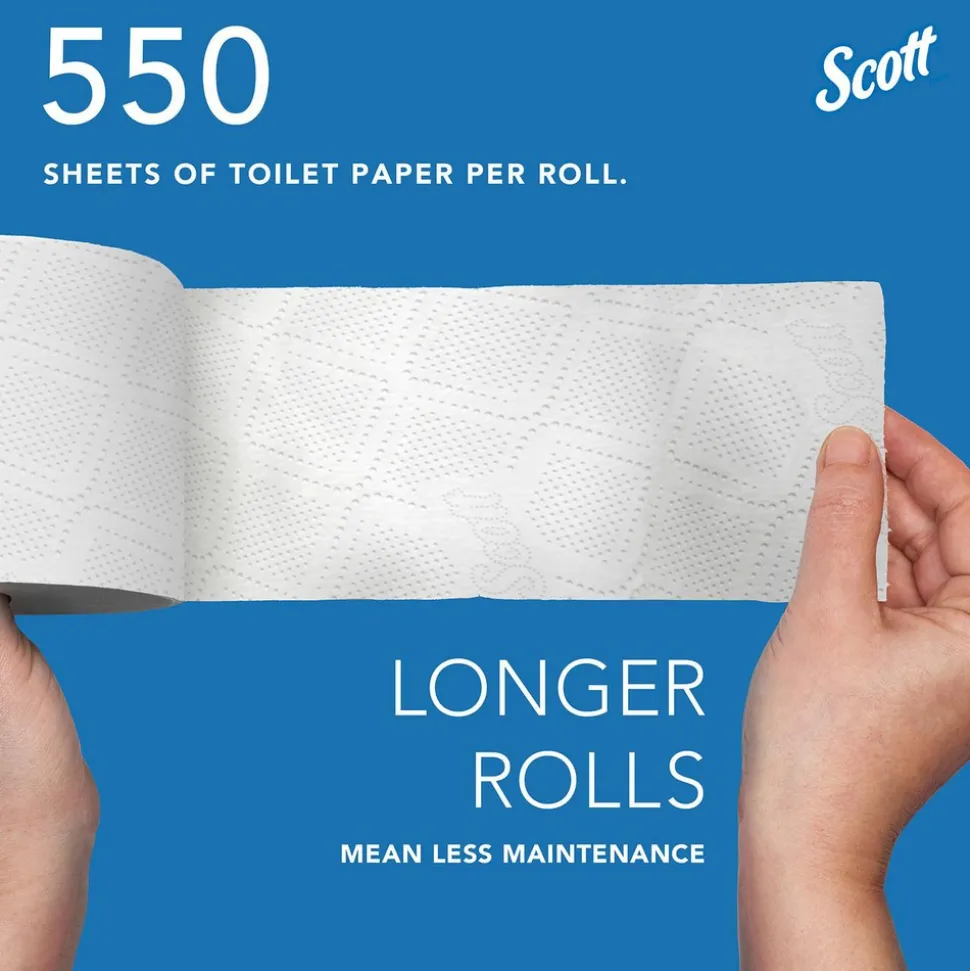 Scott Essential Professional Standard Roll Bathroom Tissue (04460), 2-ply, White