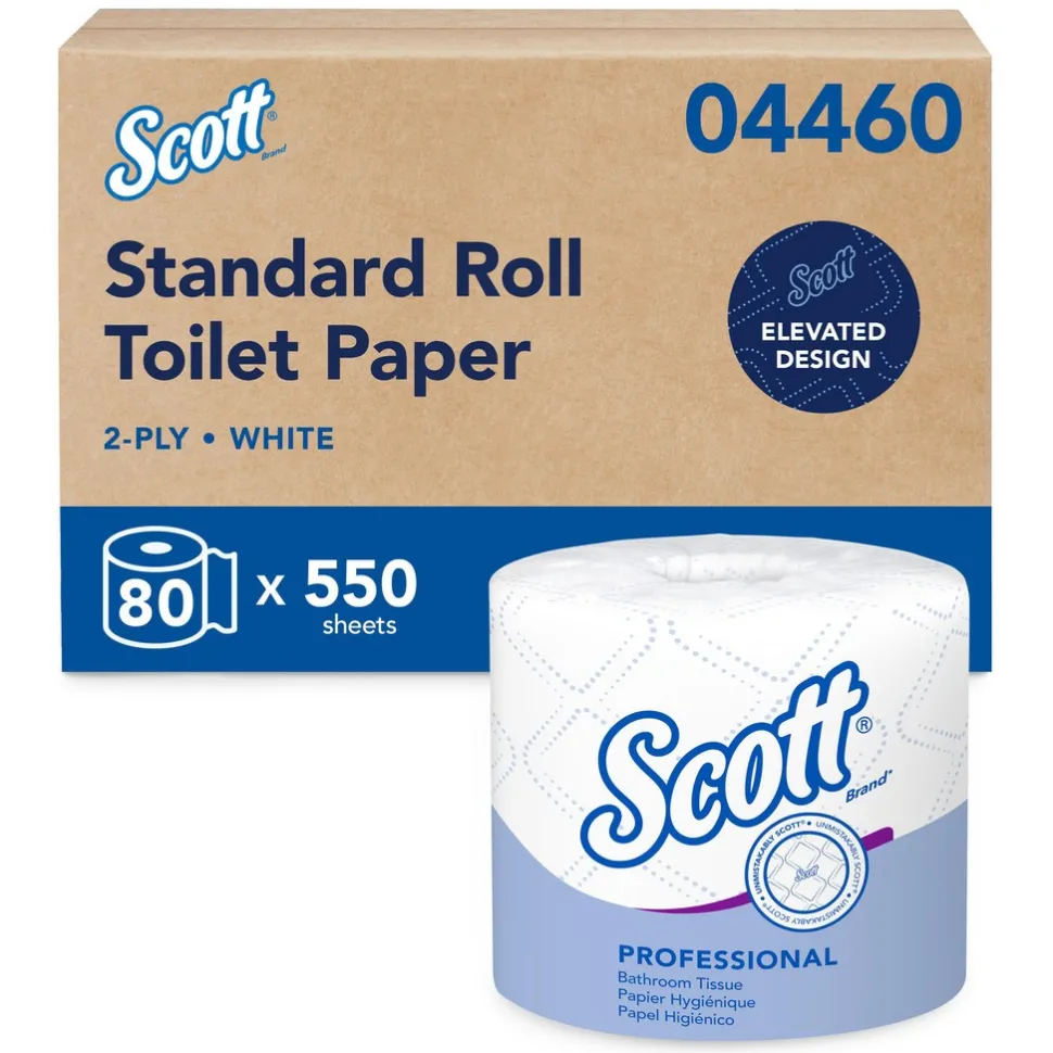 Scott Essential Professional Standard Roll Bathroom Tissue (04460), 2-ply, White