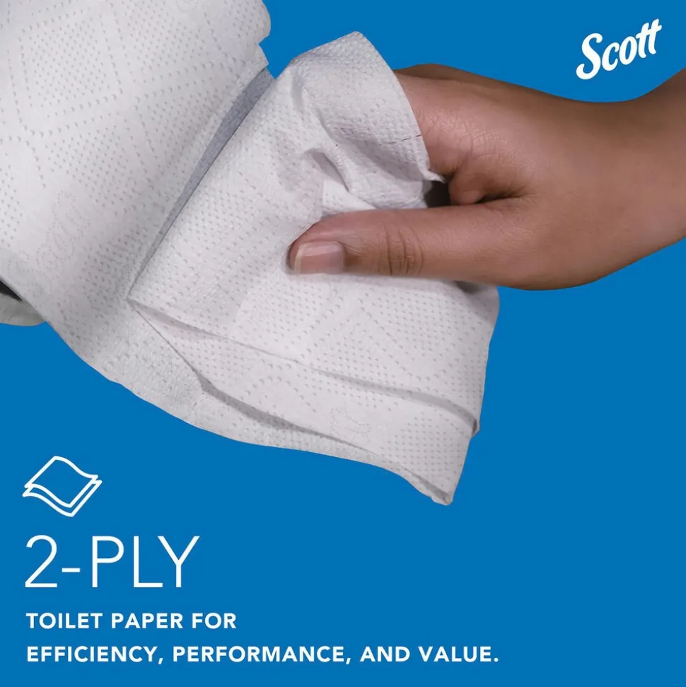 Scott Essential Professional Standard Roll Bathroom Tissue (04460), 2-ply, White