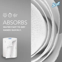 Scott Pro Hard Roll Paper Towels (25702), For Use With Scott Pro Dispenser (Blue Core Only), Absorbency Pockets, White