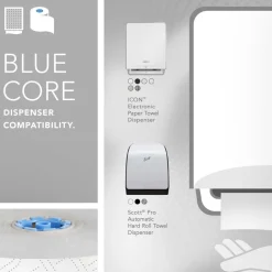 Scott Pro Hard Roll Paper Towels (25702), For Use With Scott Pro Dispenser (Blue Core Only), Absorbency Pockets, White