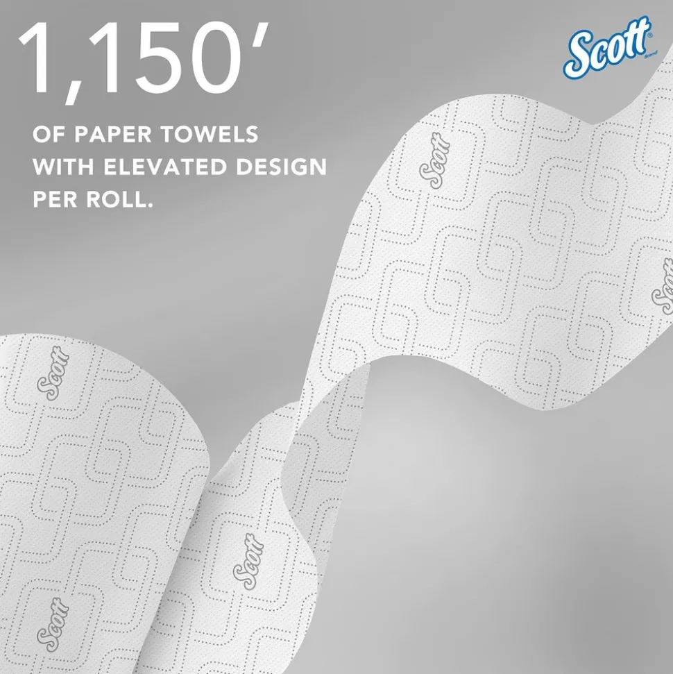 Scott Pro Hard Roll Paper Towels (25702), For Use With Scott Pro Dispenser (Blue Core Only), Absorbency Pockets, White