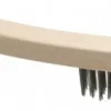 Scratch Brush: 3 Row, 19 Column, Stainless Steel