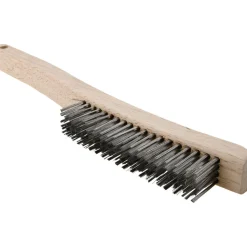 Scratch Brush: 4 Row, 19 Column, Stainless Steel