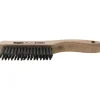 Scratch Brush: 4 Row, 16 Column, Stainless Steel