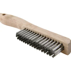 Scratch Brush: 4 Row, 16 Column, Stainless Steel