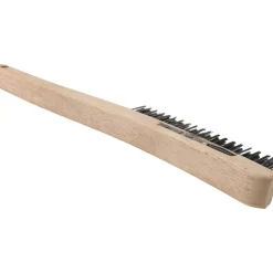 Scratch Brush: 3 Row, 19 Column, Stainless Steel