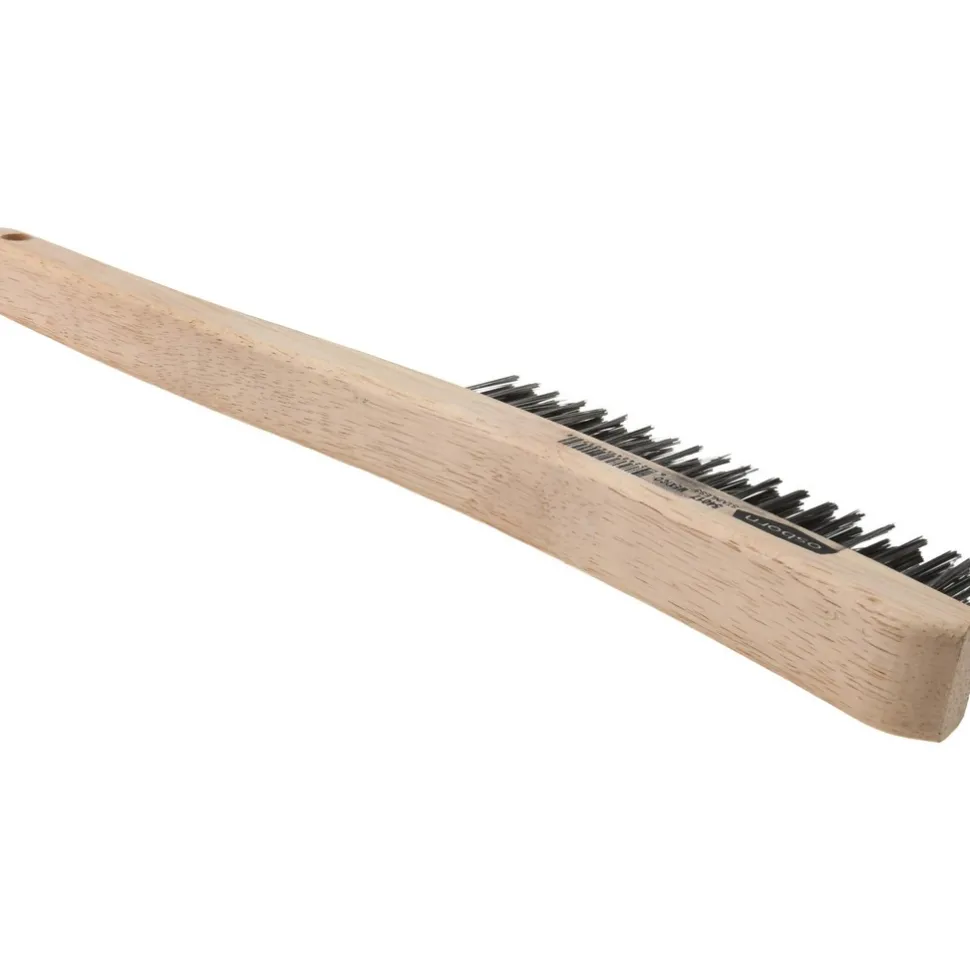 Scratch Brush: 3 Row, 19 Column, Stainless Steel