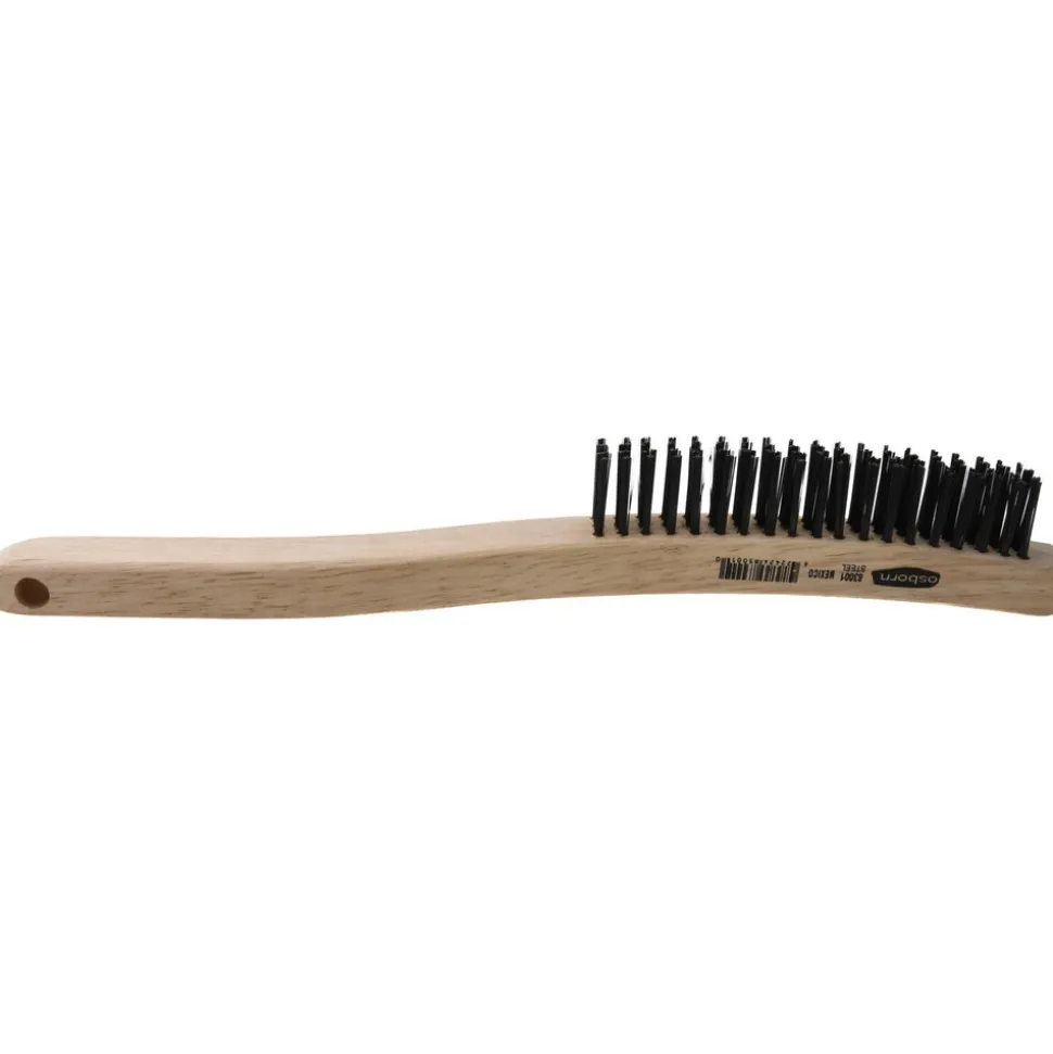 Scratch Brush: 3 Row, 19 Column, Steel