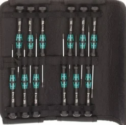 Screwdriver Set: 12 Pc, Hex, Phillips, Slotted & Torx®