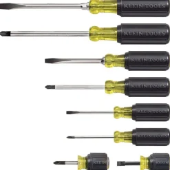 Screwdriver Set: 8 Pc, Phillips & Slotted