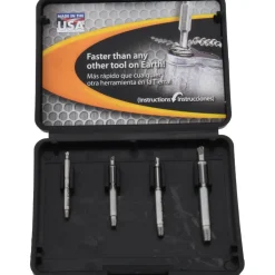 Screw Extractor & Drill: 4 Pc