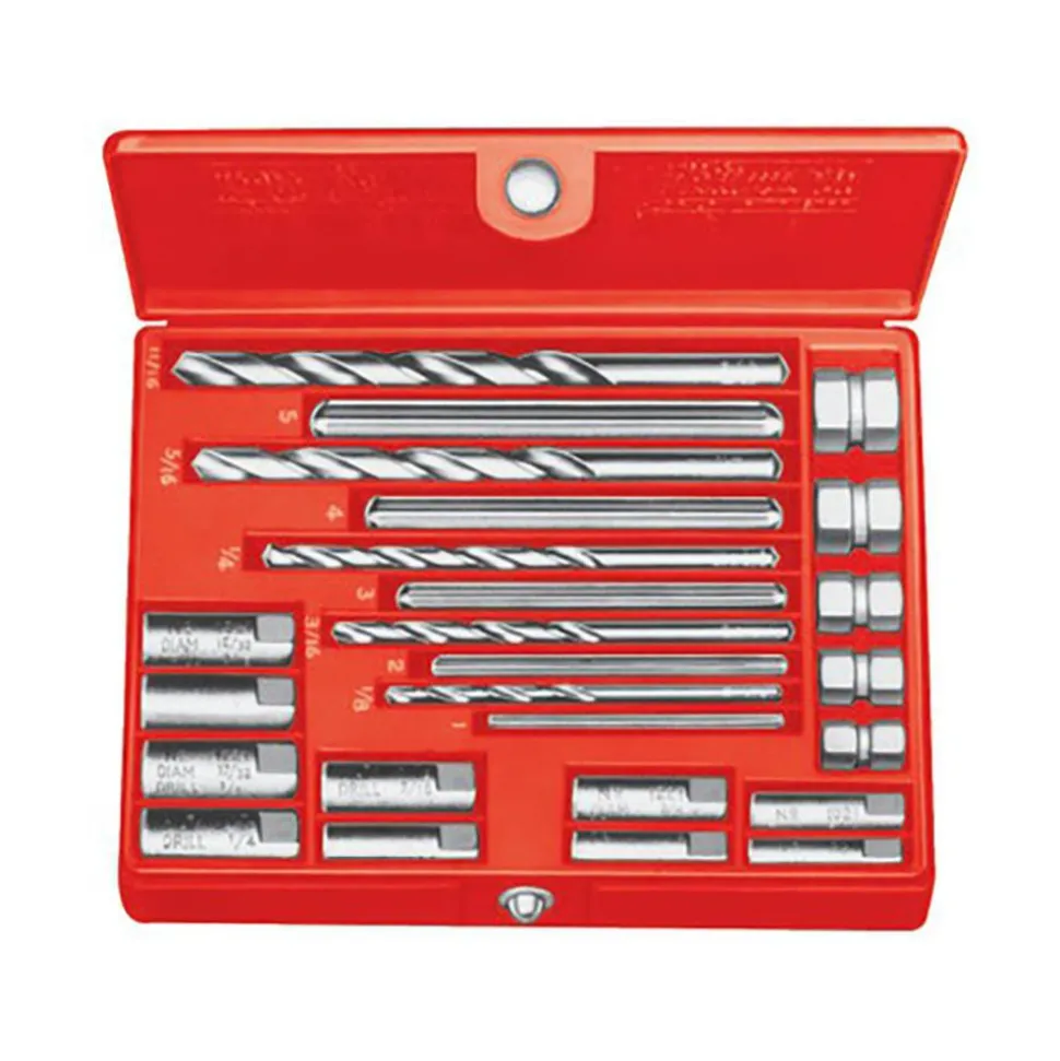 Screw Extractor & Drill: 20 Pc