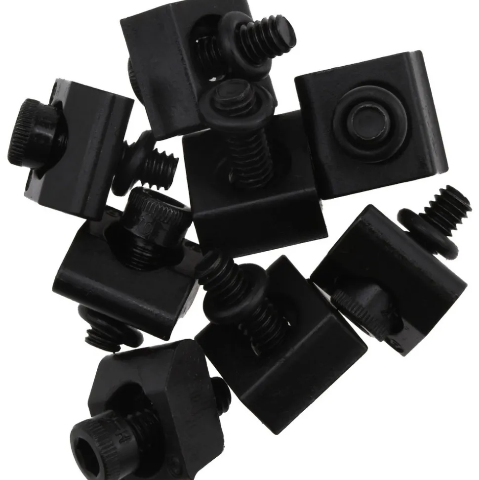 8-32 Screw Thread, 1/2" Wide x 0.1" High, Serrated Steel Standard Style Screw Mount Toe Clamp