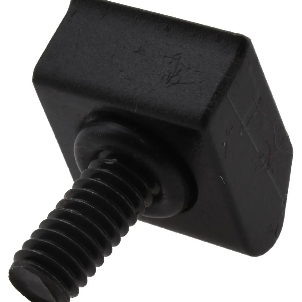8-32 Screw Thread, 1/2" Wide x 0.1" High, Serrated Steel Standard Style Screw Mount Toe Clamp