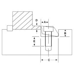 3/8-16 Screw Thread, 1" Wide x 1/4" High, Serrated Steel Standard Style Screw Mount Toe Clamp