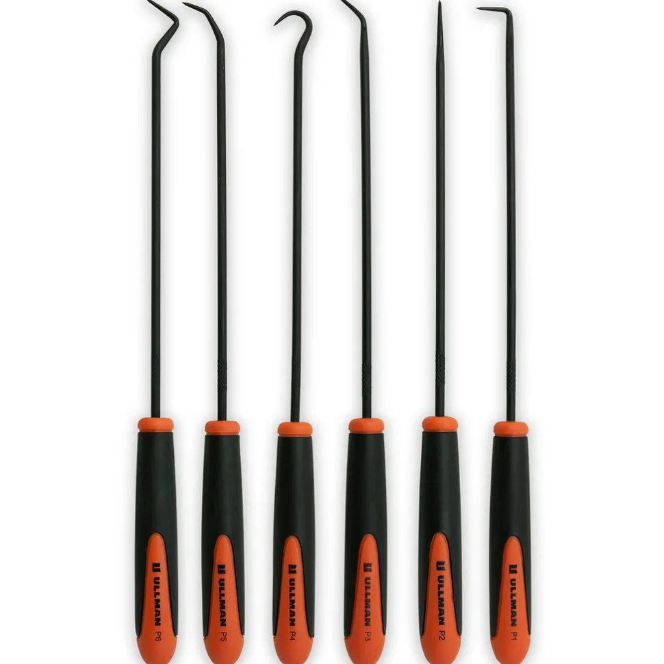 Scribe & Probe Sets; Type: Hook & Pick Scriber Set; Number of Pieces: 6; Overall Length: 9-3/4 in; Includes: Nylon Pouch; Number Of Pieces: 6; Contents: Complex Pick; Double Angled Pick; Straight Pick; Hook Pick; 90 Degree Pick; Combination Pick; Overall Length: 9-3/4 in; 9-3/4
