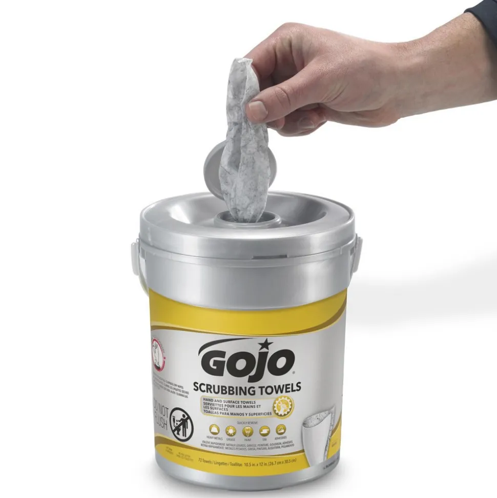 Scrubbing Hand and Surface Towels, Citrus Scent, Center-Pull Canister