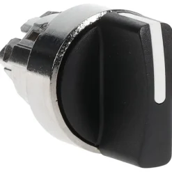Selector Switch: 2 Positions, Maintained (MA), Black Handle