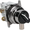 Selector Switch with Contact Blocks: 2 Positions, Maintained (MA), 0.5 Amp, Black Knob