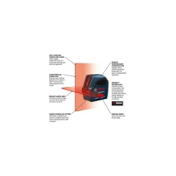 Self Leveling Cross Line Laser Level: 2 Beam