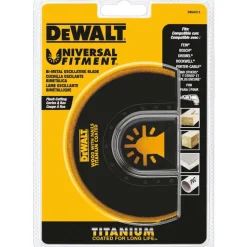 Semi-Circle Oscillating Tool Blade, Flush Cutting, Titanium Coated, For Use With Wood, Wood with Nails, Drywall